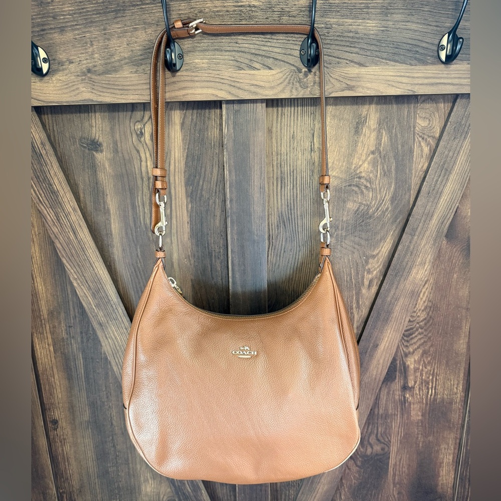 Coach Tan Pebbled Leather Crossbody Bag